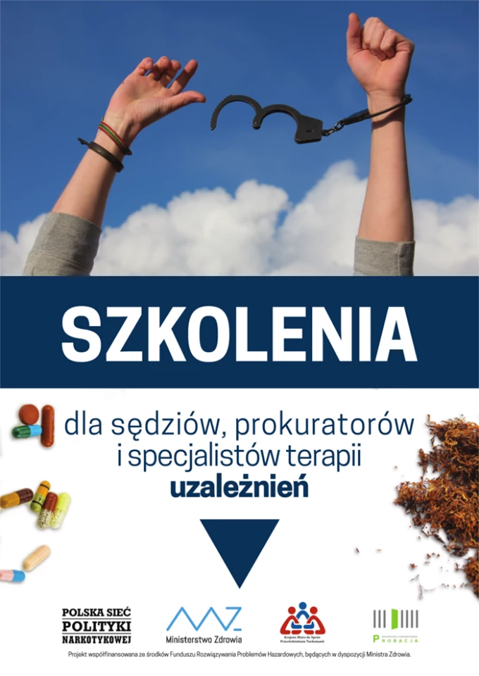 Plakat szkoleń dla sądownictwa i prokuratury